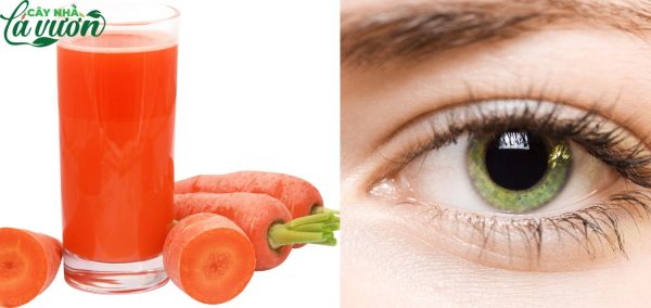 Nước ép cà rốt giàu beta caroten - tiền chất của vitamin A tốt cho mắt, chống khô mỏi mắt