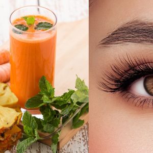 Nước ép thơm cà rốt giàu beta caroten - một chất tốt cho mắt, ngăn ngừa tình trạng khô mỏi mắt - là thức uống thích hợp cho nhân viên văn phòng